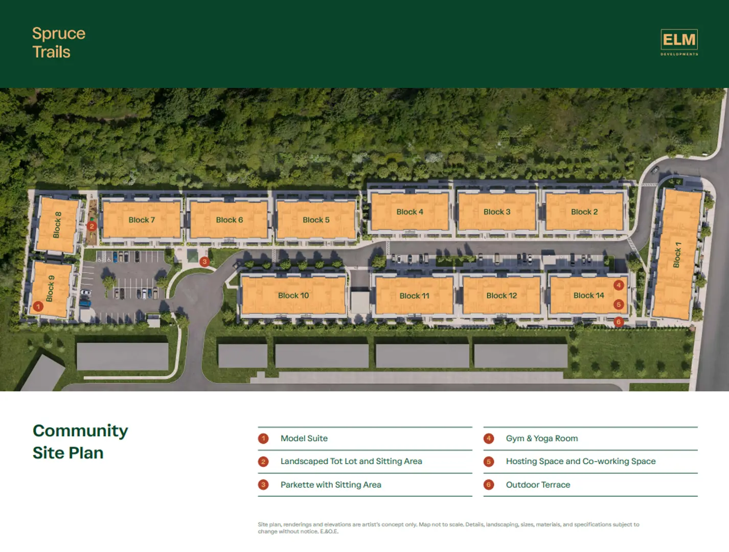 Spruce Trails Brampton site plan by Camcos Living at Heart Lake Road